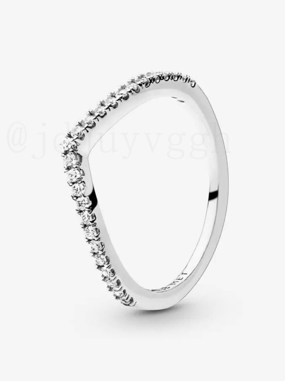 Pandora Sparkling Wishbone Ring